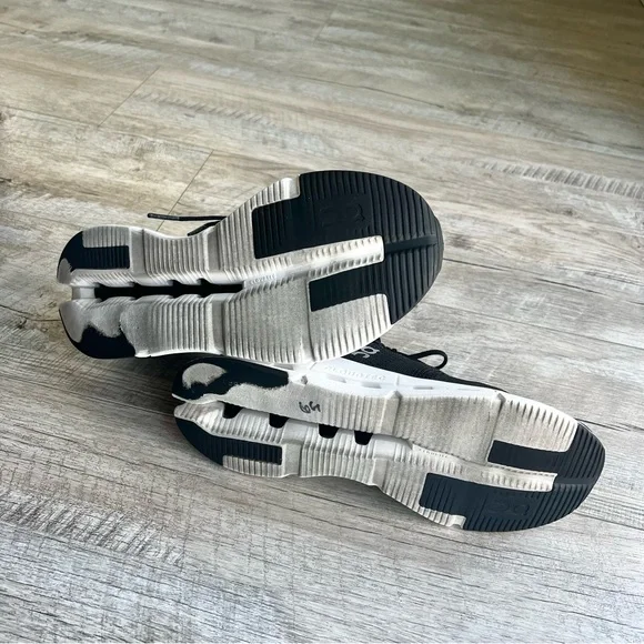 On Running Cloudnova Women’s Black and White Shoes - Picture 12 of 14